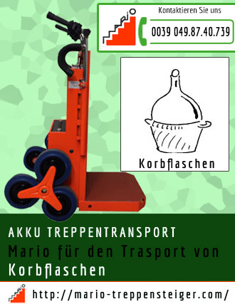 akku-treppentransport-korbflaschen 900 mario fur den trasport von Korbflaschen