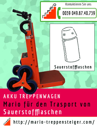 akku-treppenwagen-sauerstoffflaschen 211 mario fur den trasport von Sauerstoffflaschen