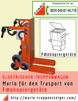 elektrischer-treppenwagen-fotokopiergerate 1424 mario fur den trasport von Fotokopiergeräte