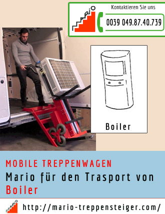 mobile-treppenwagen-boiler 415 mario fur den trasport von Boiler